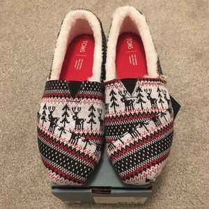 Toms Fair Isle Reindeer Faux Shearling Classics